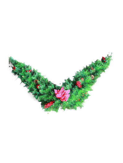 Artificial Christmas Garland With Flower Decoration