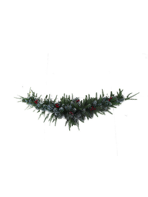 Special Shape Christmas Garland With Red Berries-PE PVC SW