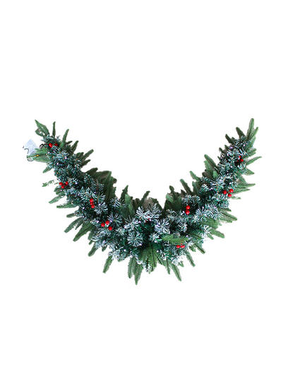 PE PVC Multi-layered Christmas Garland With Red Berries