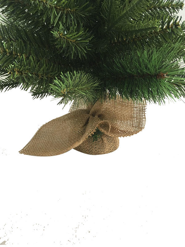 PVC PE Pine Needle Series Table Christmas Tree-60CM Linen Bag Foot