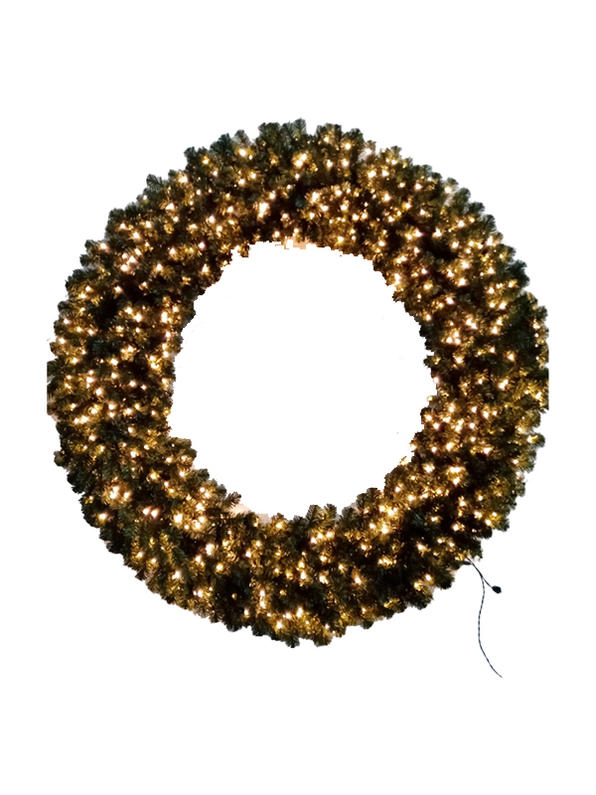 Ring Artificial Christmas Wreath With Lights