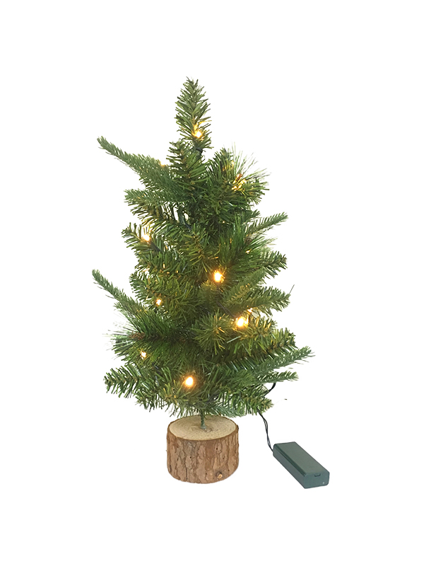 PVC PE Pine Needle Series Table Christmas Tree-40CM Wooden Feet