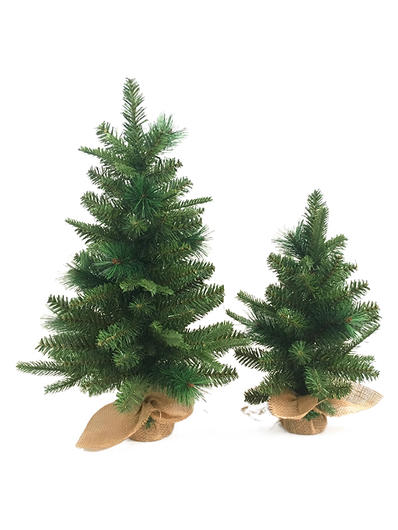 PVC PE Pine Needle Series Christmas Tree-40CM Linen Bag Foot