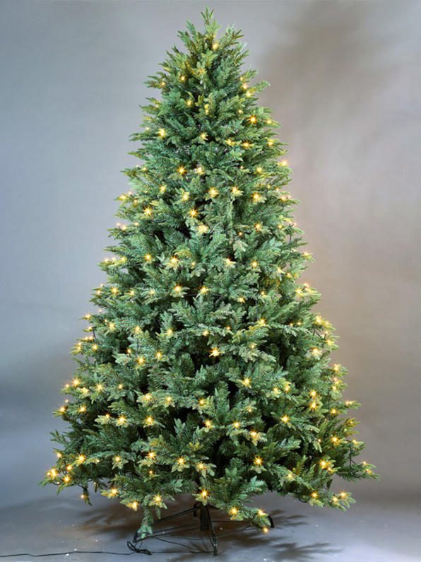 7ft PE PVC Mixed Pre-lit Christmas Tree