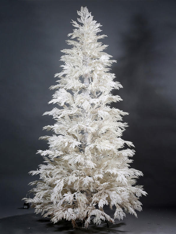 210CM White Pre-lit Christmas Tree