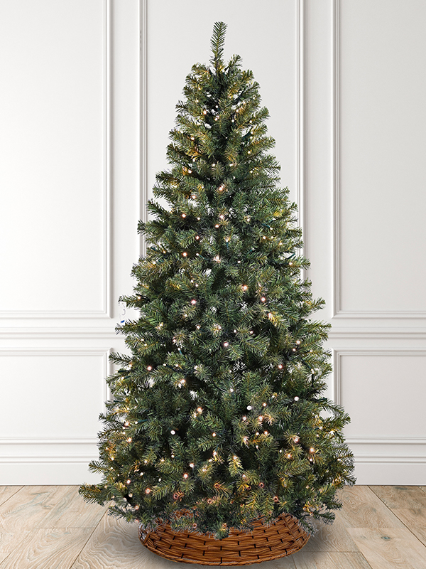 Pre-lit Premium PVC Fir Artificial Christmas Tree